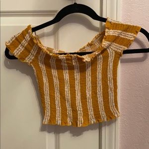 Mustard crop top